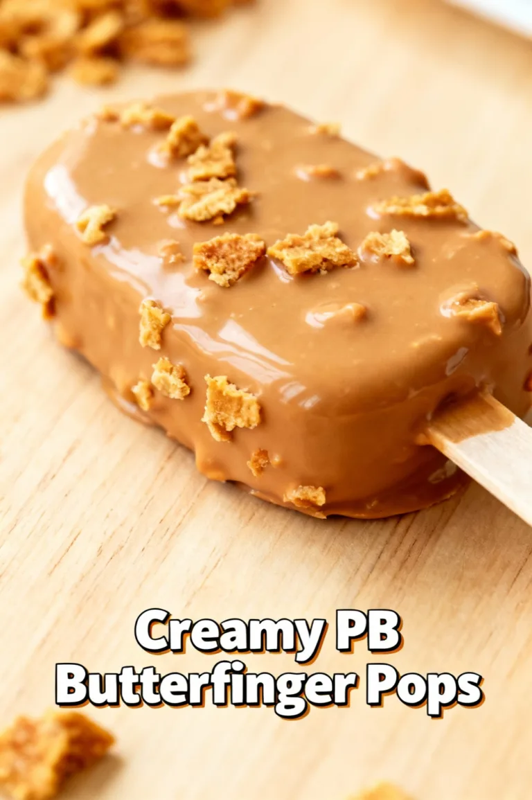 Creamy PB Butterfinger Pops