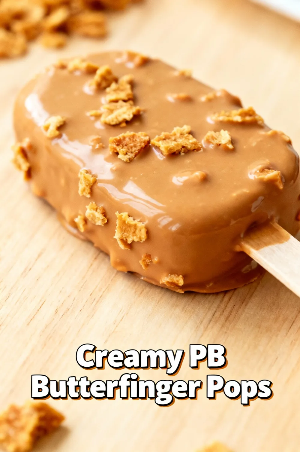 Creamy PB Butterfinger Pops