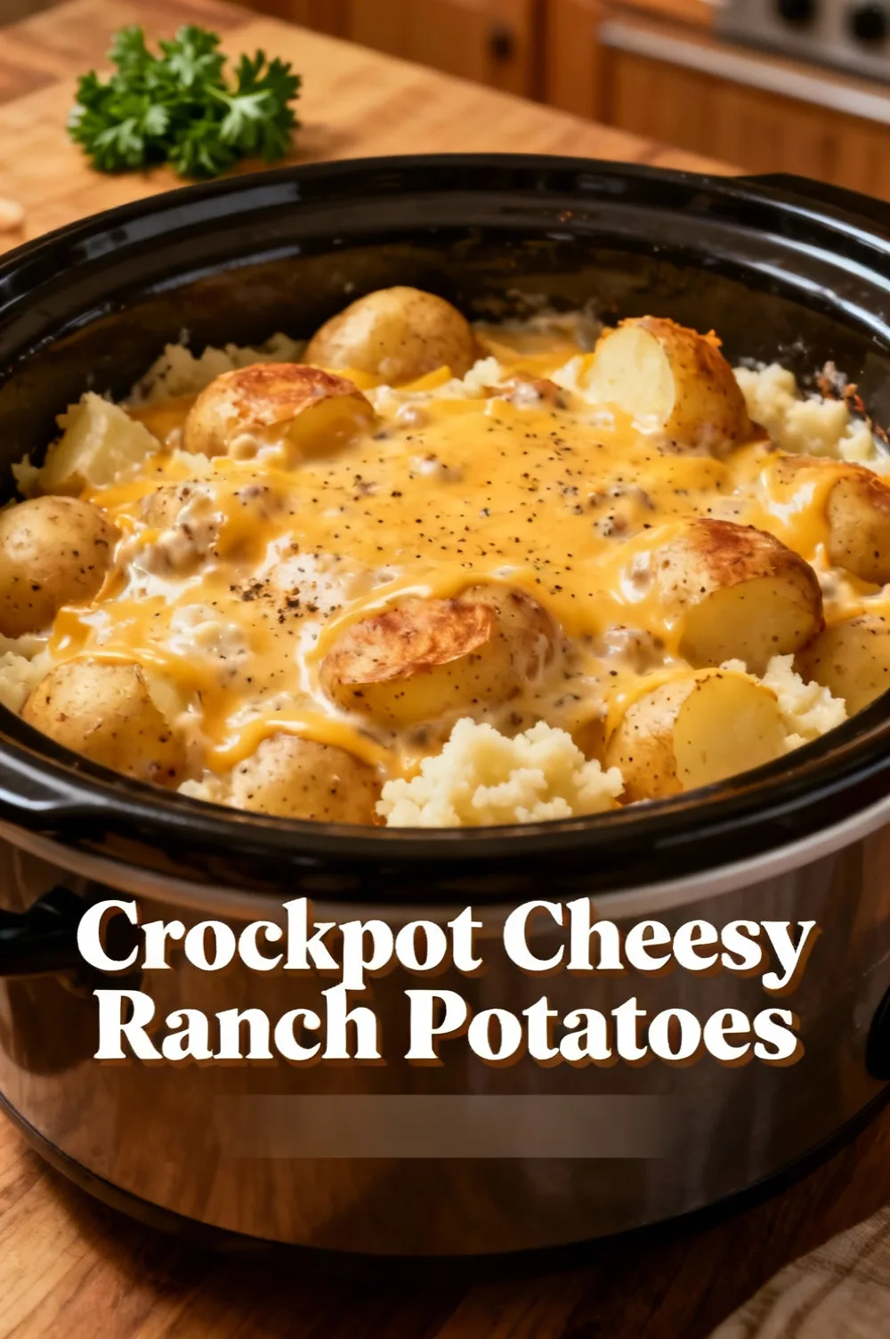 Crockpot Cheesy Ranch Potatoes