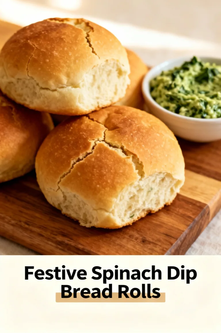 Festive Spinach Dip Bread Rolls