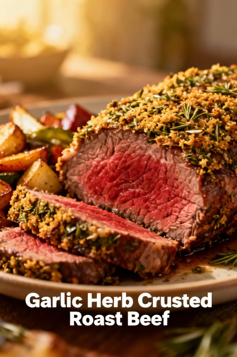 Garlic Herb Crusted Roast Beef