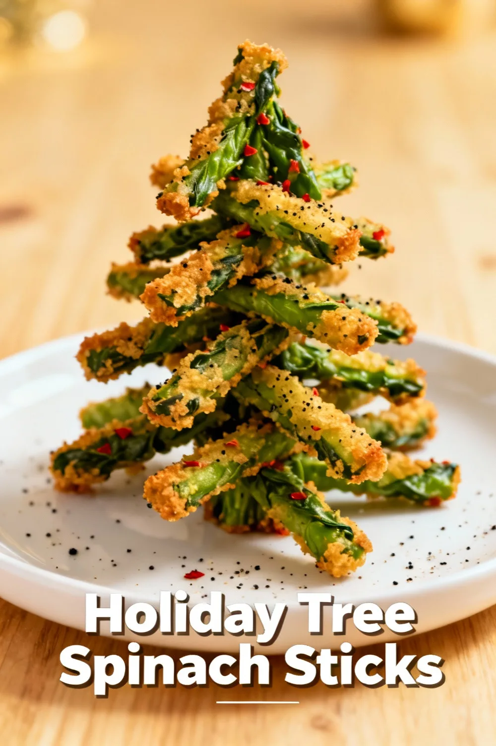 Holiday Tree Spinach Sticks