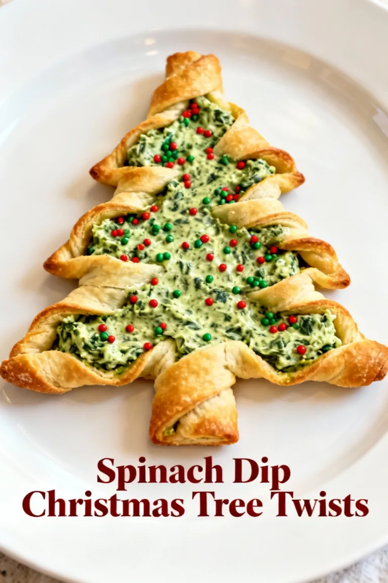 Spinach Dip Christmas Tree Twists