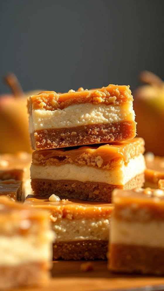 Caramel Apple Cheesecake Bars