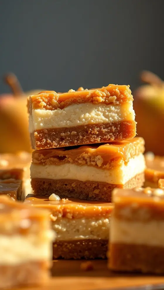 Caramel Apple Cheesecake Bars