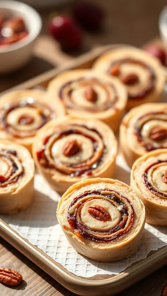 Cranberry Pecan Party Pinwheels
