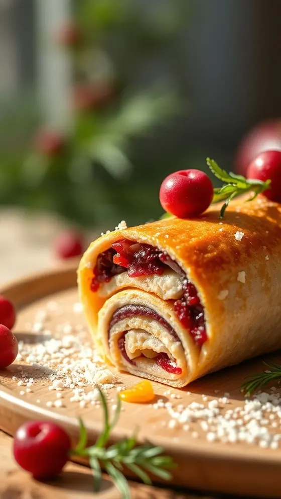 Festive Turkey Cranberry Roll Ups