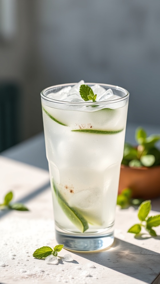 Frosty Winter Mint Cocktail