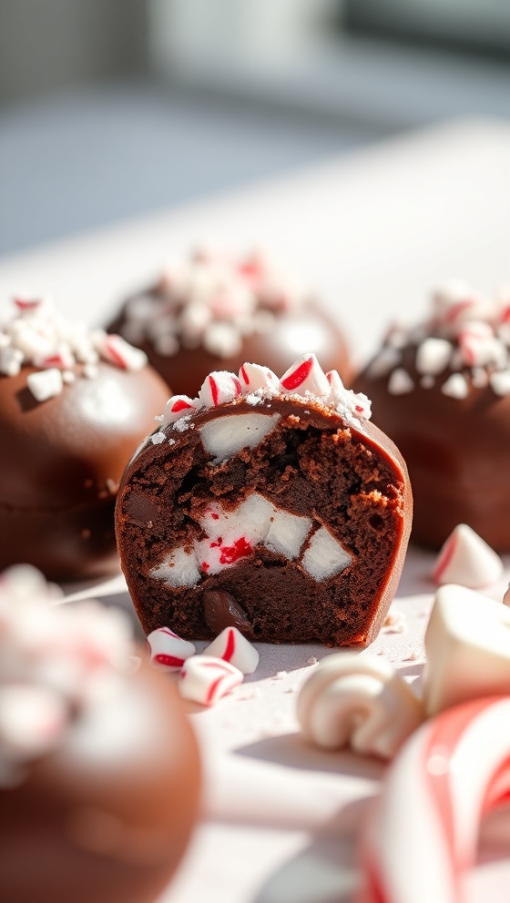 Hot Chocolate Candy Cane Bites