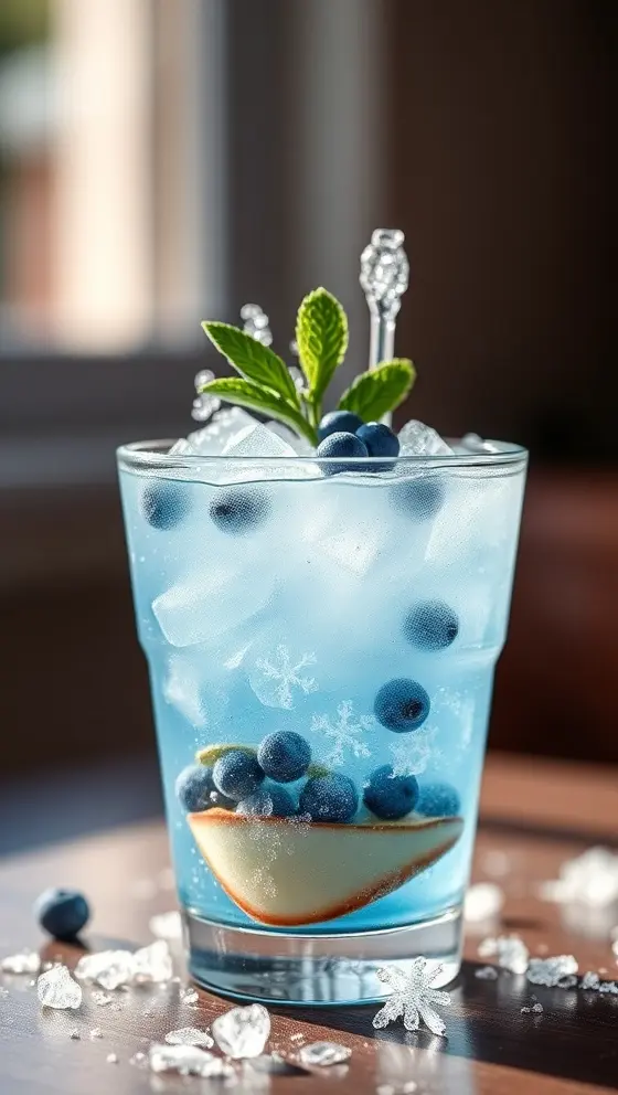 Icy Blue Snowflake Spritzer