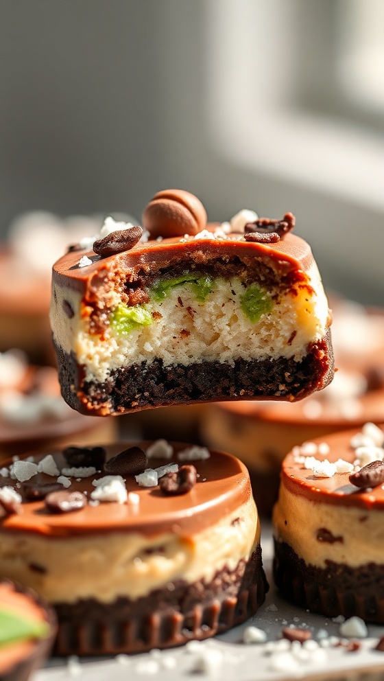 Mocha Mint Cheesecake Morsels