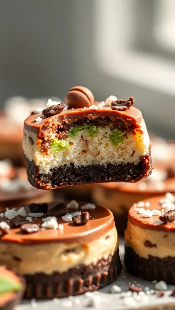 Mocha Mint Cheesecake Morsels