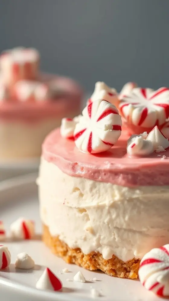 Peppermint Stick Cheesecake Delight
