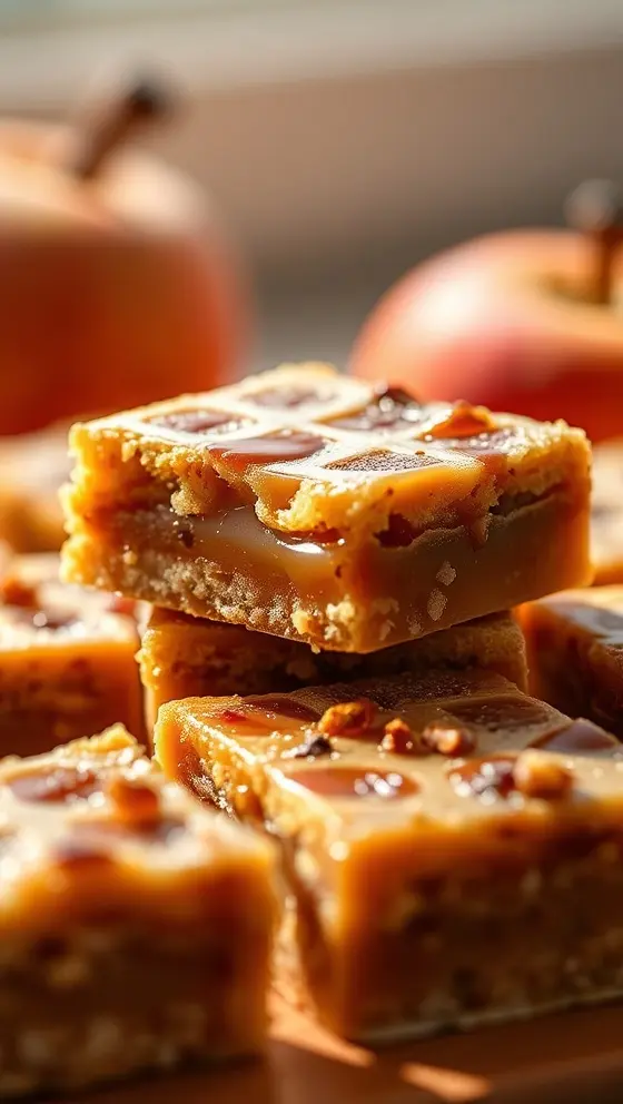 Spiced Apple Caramel Bars