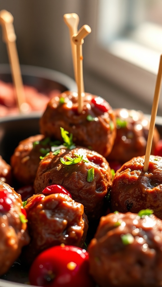 Spiced Cranberry Party Meatballs