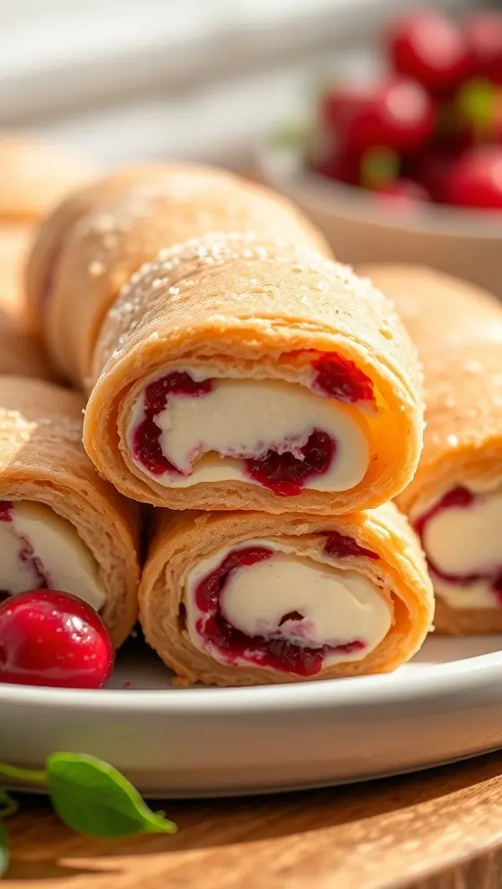 Tangy Cranberry Cream Cheese Rolls