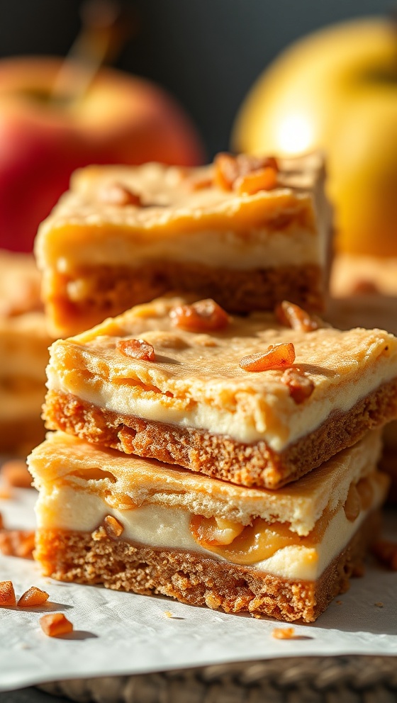 Toffee Apple Cheesecake Strips