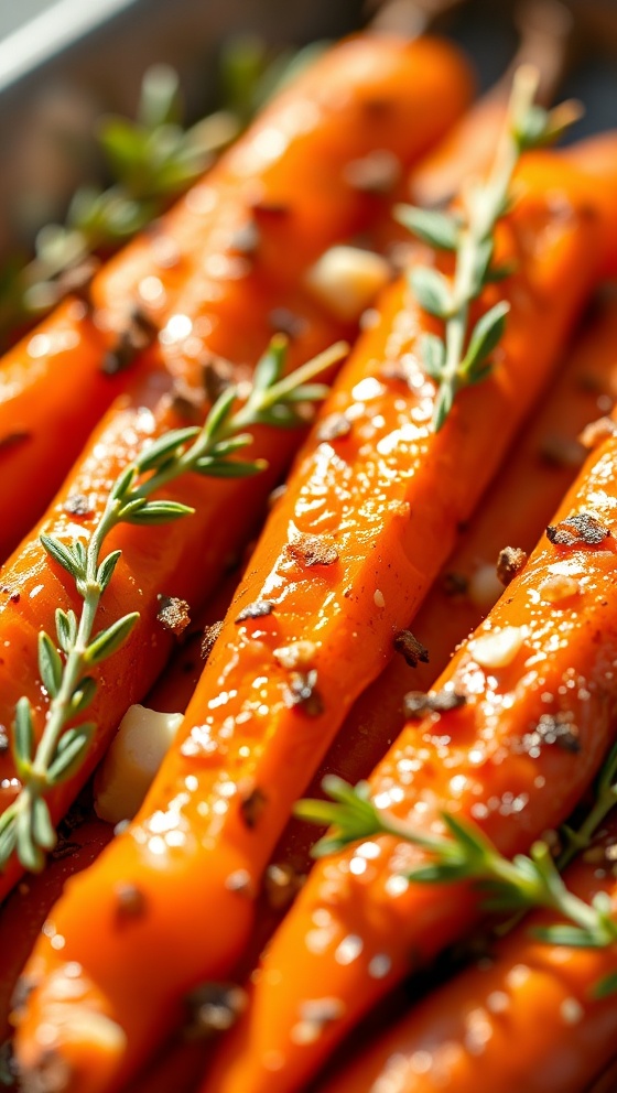 Butter Garlic Thyme Roasted Carrots