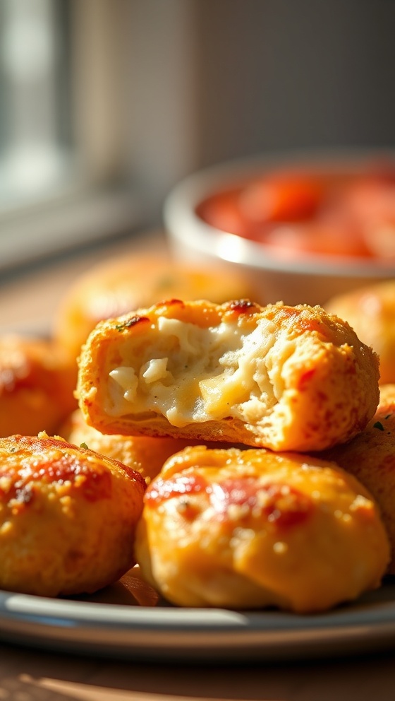 Cheesy Pizza Dough Nuggets