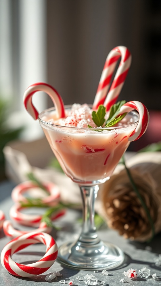 Crisp Candy Cane Cocktail