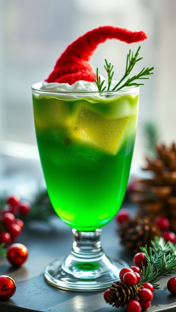 Festive Grinch Cocktail