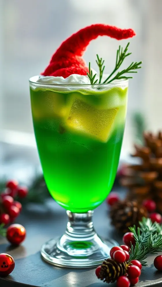 Festive Grinch Cocktail