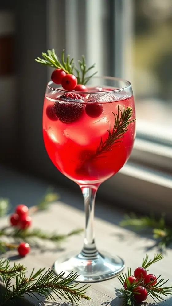 Festive Holly Berry Cocktail