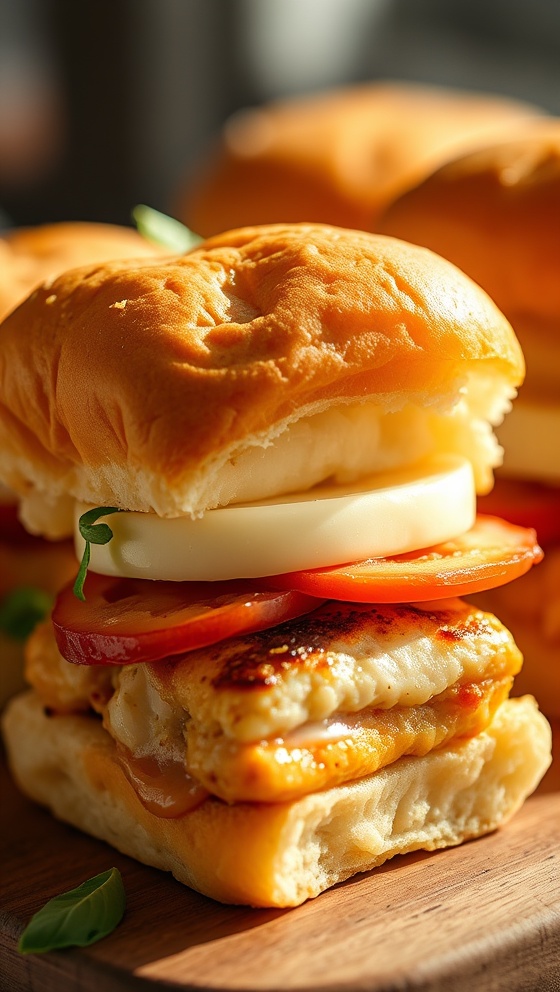 Mozzarella Chicken Slider Rolls