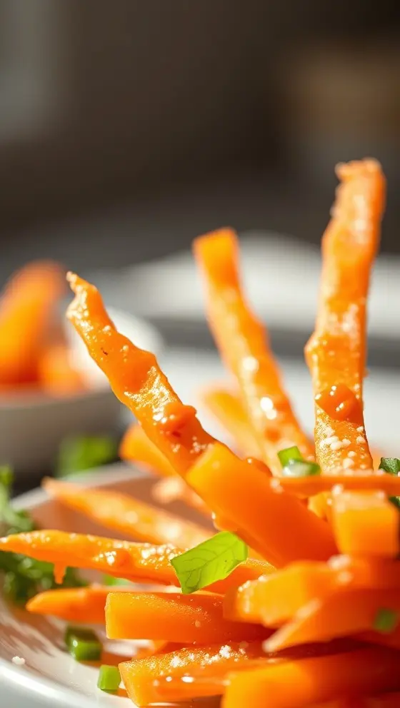 Sweet Soy Garlic Carrot Sticks