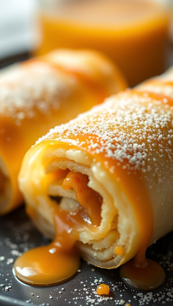 Cheesecake Egg Rolls Recipe Easy Dessert with Caramel