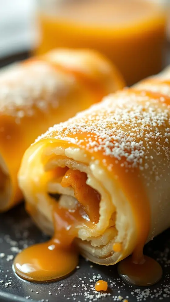 Cheesecake Egg Rolls Recipe Easy Dessert with Caramel