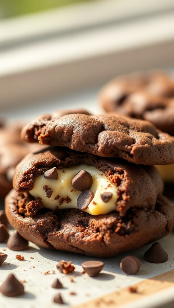 Cheesecake Stuffed Chocolate Chip Cookies Irresistible Dessert Recipe