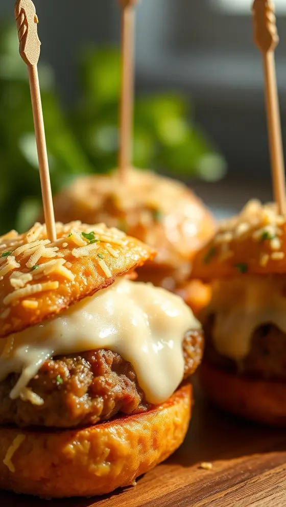 Garlic Parmesan Cheeseburger Bombs Easy Snack Recipe