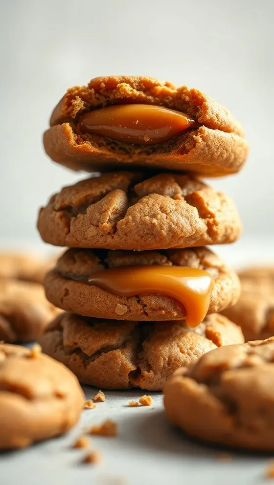 Gooey Caramel Stuffed Cookies Easy Dessert Idea