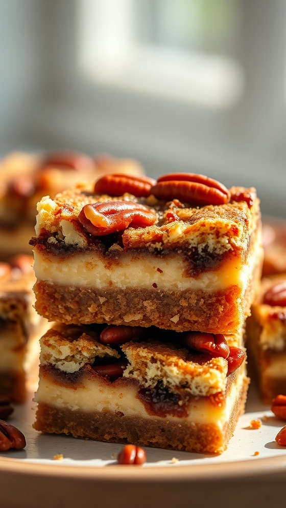 Magic Pecan Cheesecake Bars Decadent Dessert Recipe