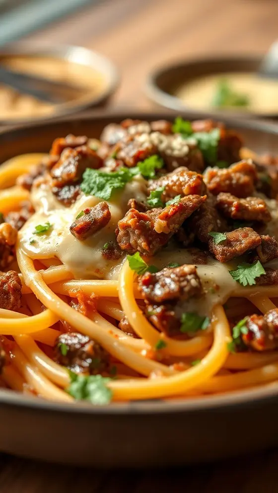 Philly Cheesesteak Pasta Recipe Easy Family Dinner