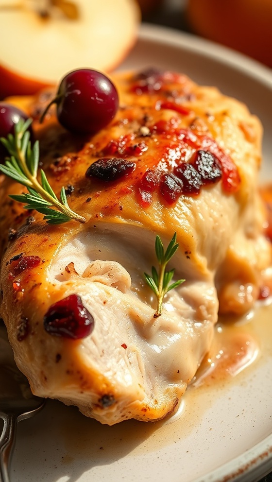 Apple Cranberry Roasted Chicken Easy Dinner