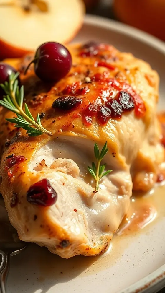 Apple Cranberry Roasted Chicken Easy Dinner