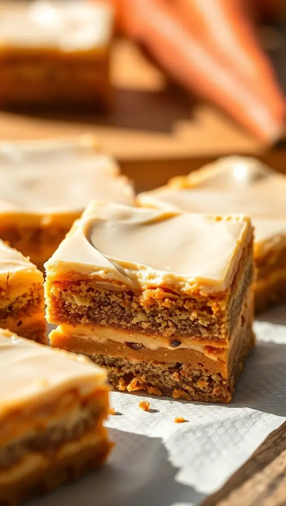 Carrot Cheesecake Bars Easy Sweet Dessert Bars