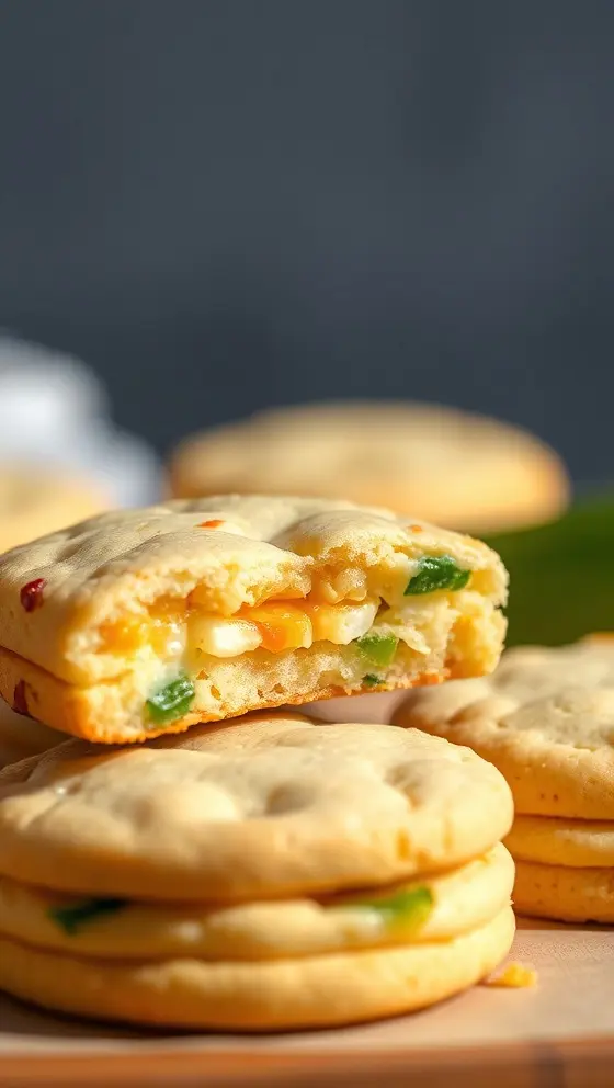 Cheesy Jalapeno Shortbread Biscuits Savory Spicy Snack