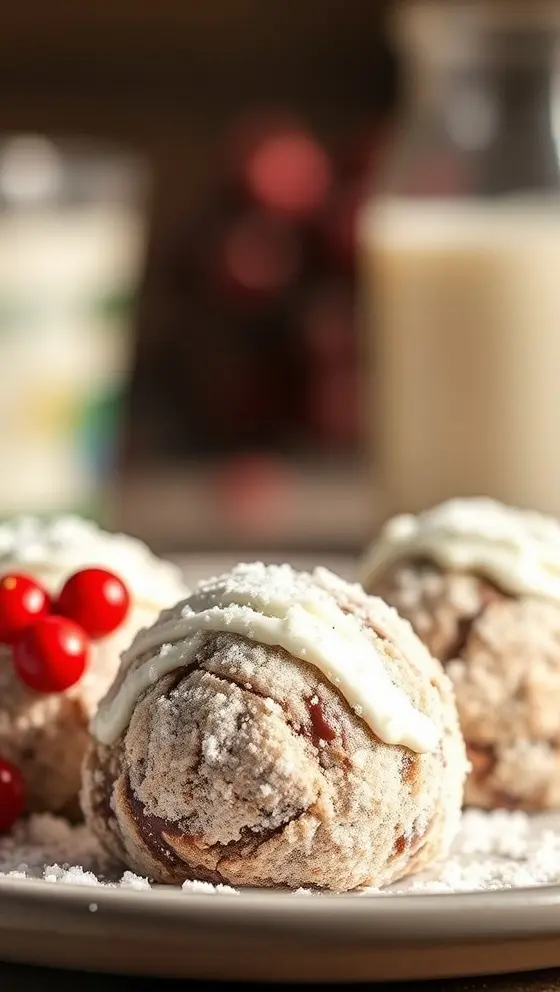 Chocolate Snowball Cookies Festive Holiday Treats