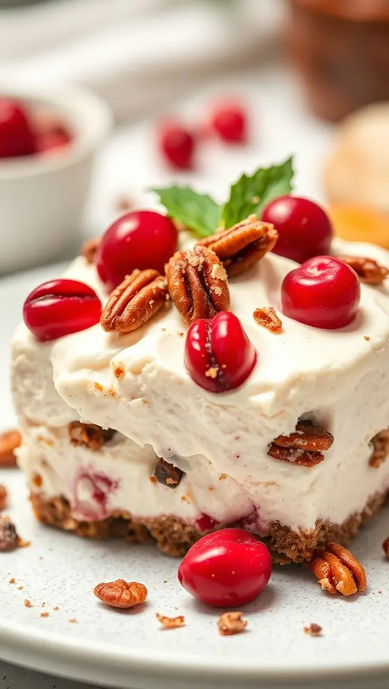 Cranberry Pecan Cheesecake Fluff Creamy Holiday Treat