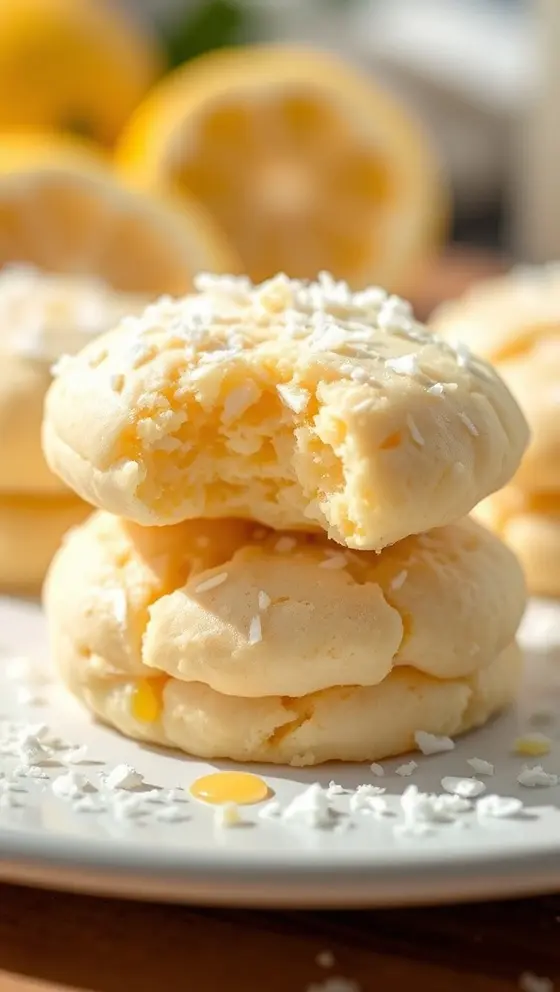 Lemon Coconut Heaven Cookies Easy Dessert