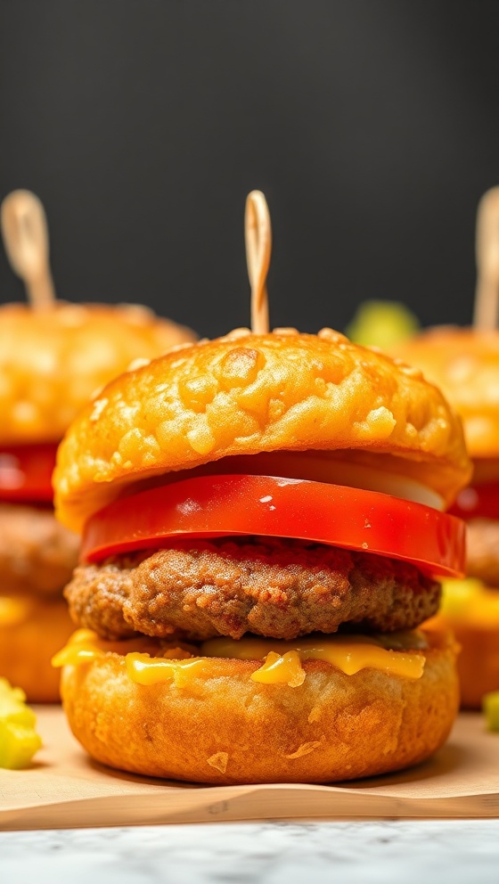 Mini Tater Tot Cheeseburgers Perfect Game Day Snack