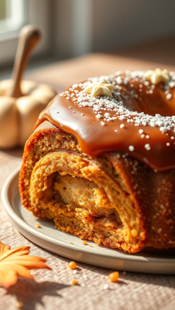 Pumpkin Honey Bun Cake Decadent Fall Dessert