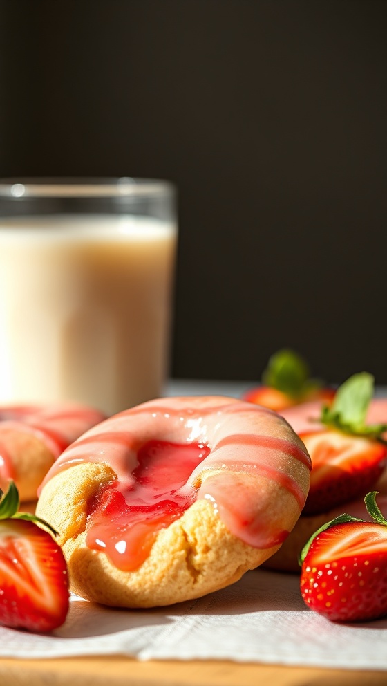 Strawberry Glazed Sugar Cookies Luscious Fruity Bliss