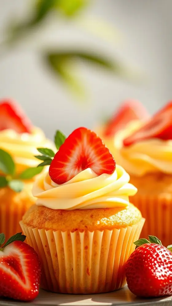 Strawberry Mango Cupcakes Fruity Tropical Bliss