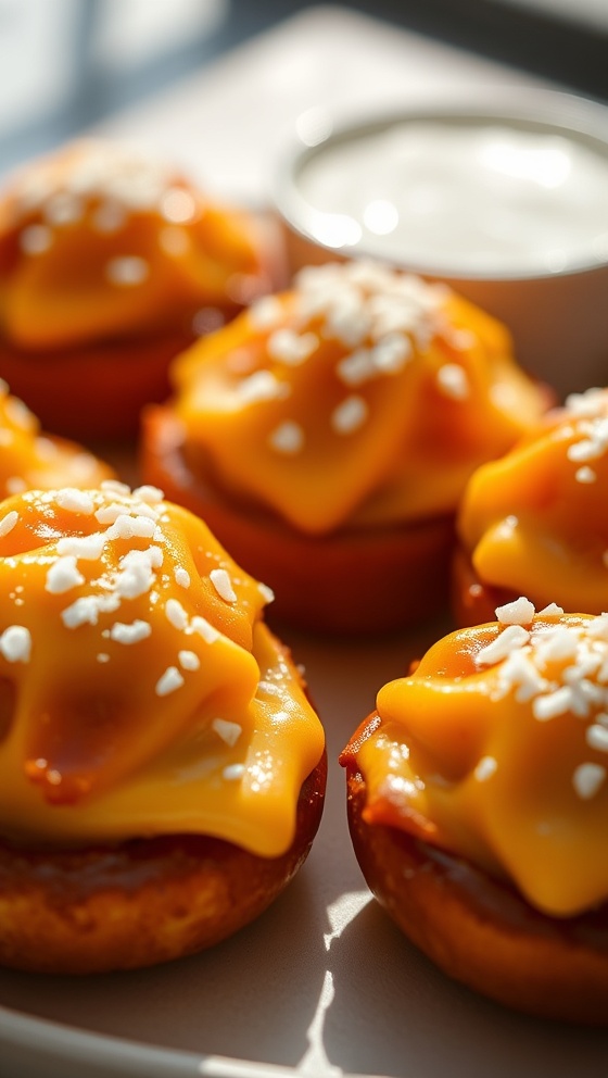 Warm Gooey Cheesy Pretzel Bites with Sea Salt Topping